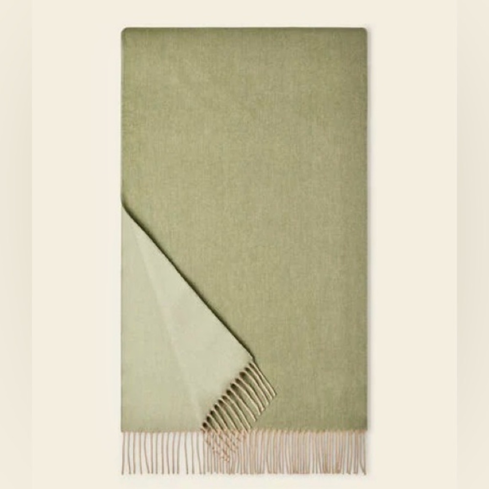 Muted Olive Green Scarf, EUC, 10cm x 170 cm